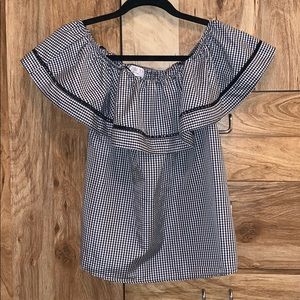 Black and white gingham top